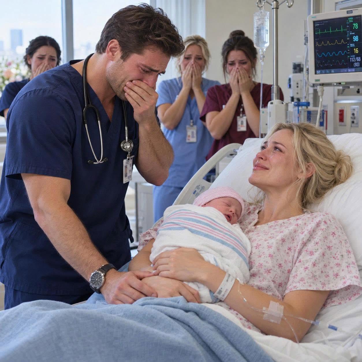 I walked into the hospital alone to give birth, carrying one suitcase, one worn sweater, and seven months of heartbreak. Hours later, when my son was finally born healthy, the attending physician looked at him—and suddenly began to cry.  
