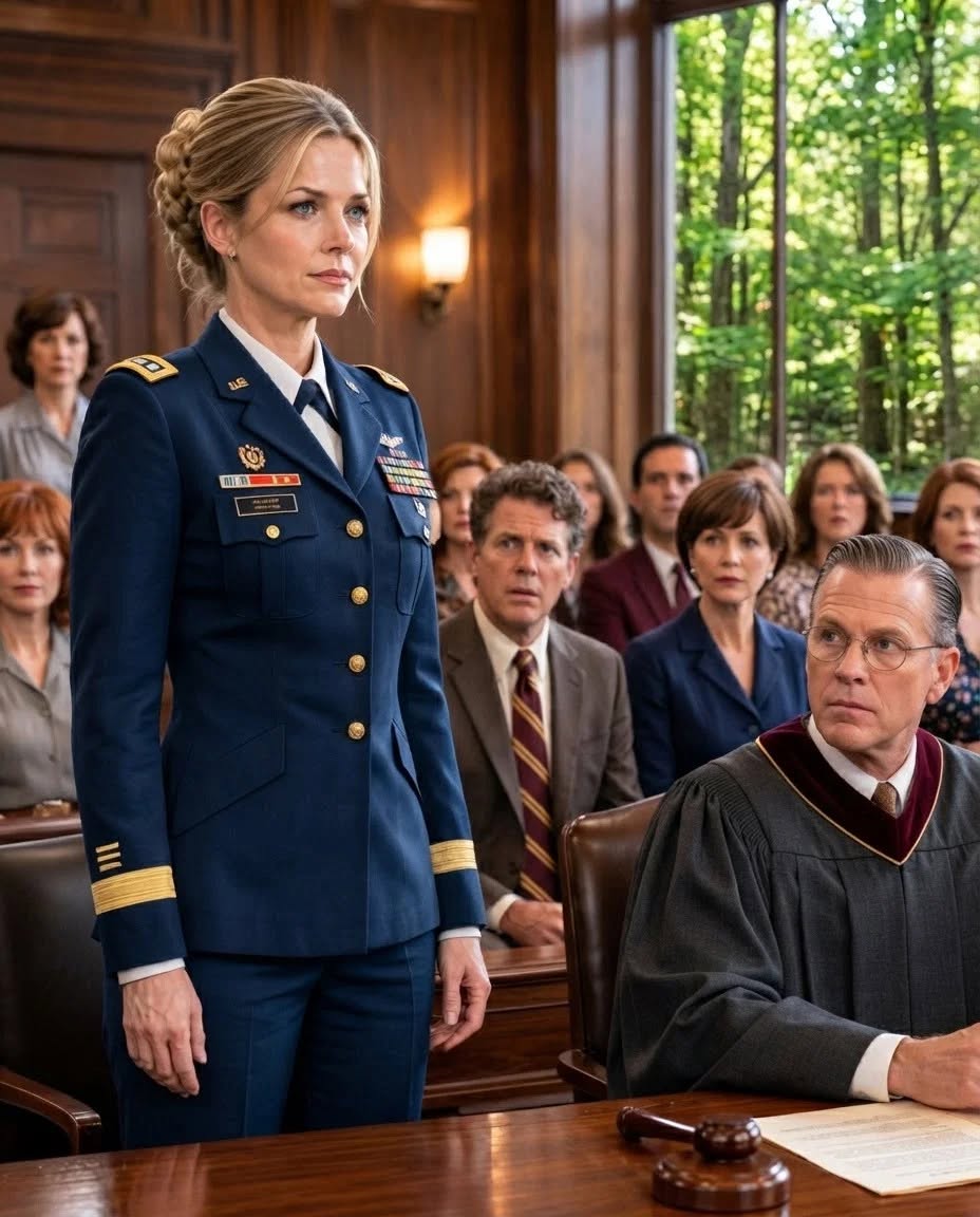 I entered the Virginia courtroom in my old Navy SEAL uniform, silencing everyone. Dad chuckled, Mom looked embarrassed, but Judge Simmons froze, his hand trembling. “My God,” he whispered. “Is that really her standing there?”  