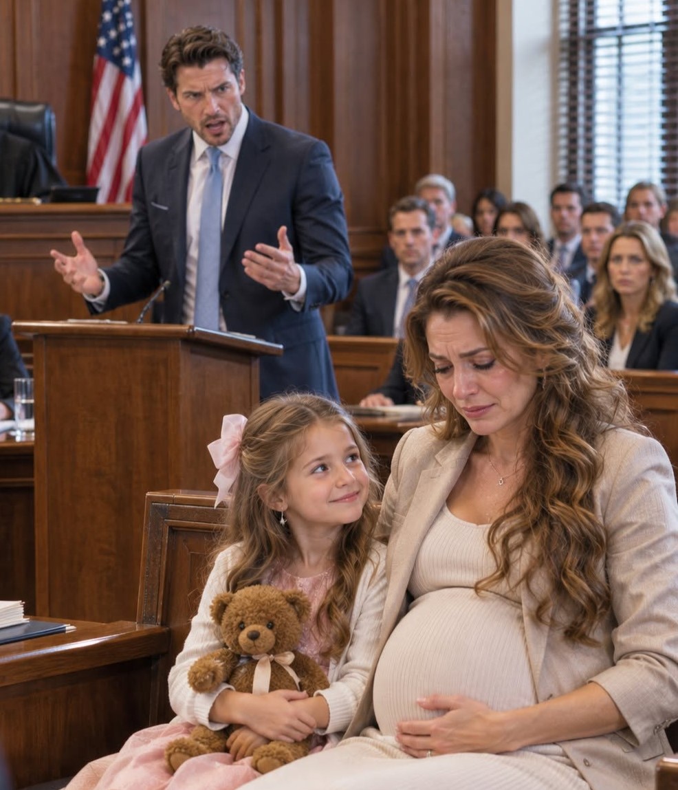 A Pregnant Wife Asked the Judge to Grant Her a Divorce and Handed Everything Over to Her Husband While His Mistress Laughed, but the Entire Courtroom Fell Silent When the Judge Summoned a Little Girl Who Had Exposed What Her Father and the “Mean Lady” Had Done  