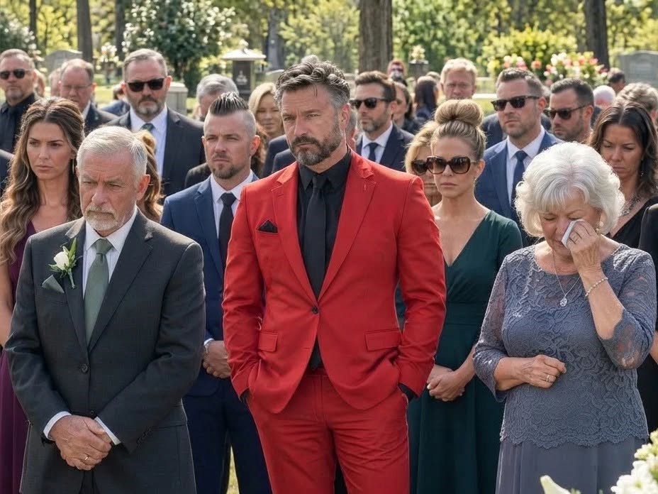 I Was Furious When My Brother Showed Up to Dad’s Funeral in a Red Suit, but Dad’s Lawyer Knew Why  