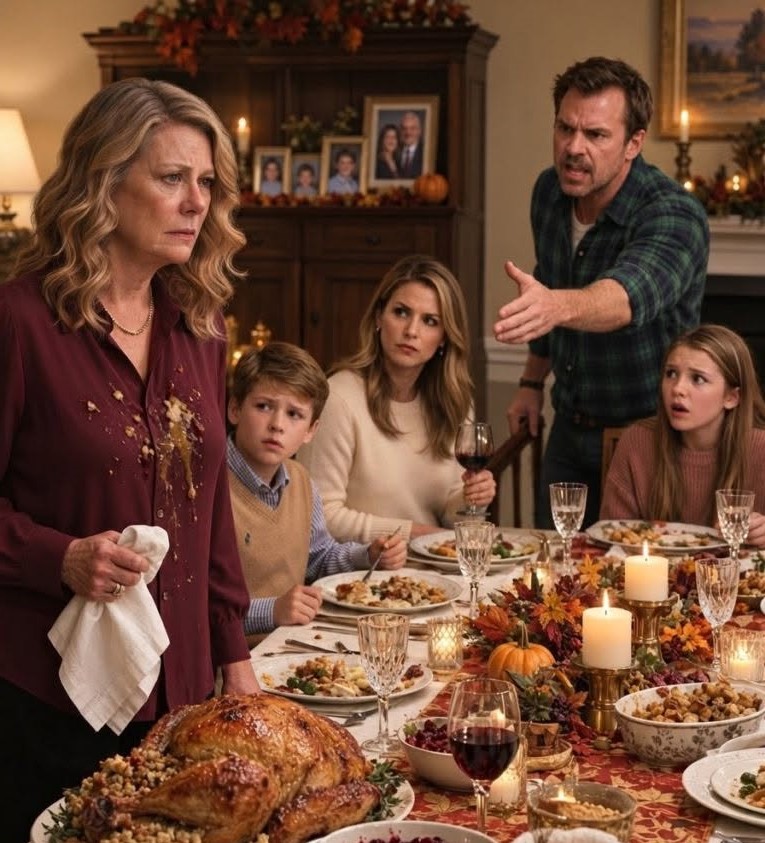 At Thanksgiving dinner, my son threw the turkey at me and shouted, “Go back to the nursing home, you useless old woman!”  