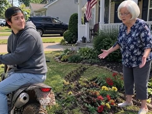 My neighbor tore up my lawn with his motorcycle and acted like it was nothing — the next morning, a little “surprise” was waiting for him.  