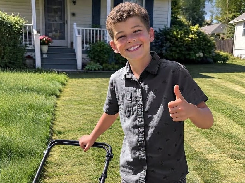 My 12-Year-Old Son Spent the Summer Mowing Lawns for Elderly Neighbors for Free – After His Last Job, Two Patrol Cars Pulled up Outside Our House, and What Happened Next Made My Hands Shake  
