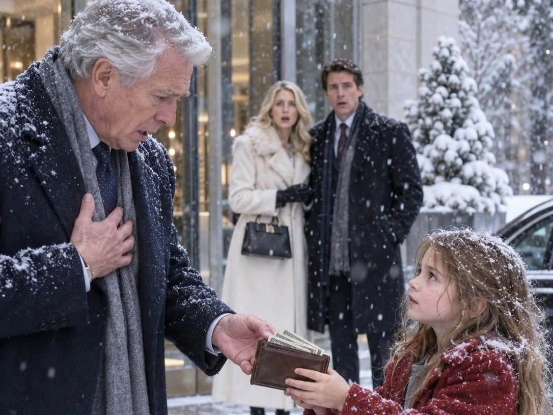 An 8-year-old girl stood in the rain for nearly two hours, waiting to return a millionaire’s wallet. When he offered her a reward, she said something that left him completely speechless.