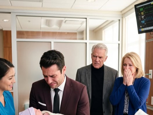 Hours after giving birth, my parents walked into my hospital room, rejected my newborn son, and demanded that I surrender my company shares before I even left the bed. They believed I had no one to protect us. Then the father of my baby walked through the door, and everything they had carefully planned began to fall apart… 