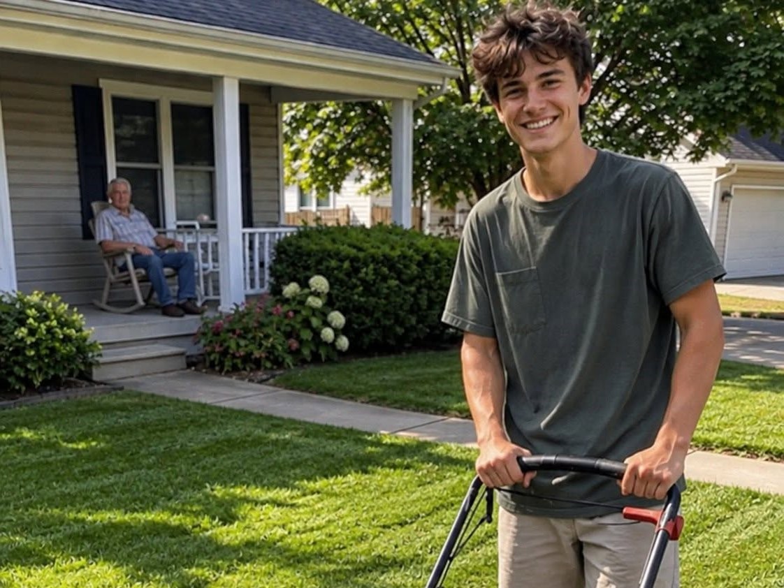 My teenage son mowed our lonely neighbor’s lawn for free every Saturday for four years. At the old man’s funeral, an attorney walked over, handed him an envelope, and said, “He left very specific instructions for you.”  