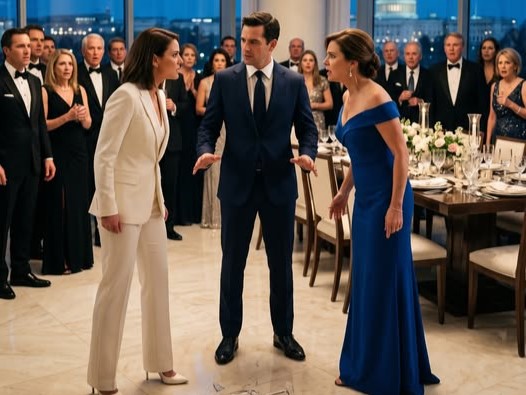 My husband’s assistant deliberately knocked a champagne glass from my hand while twenty-two executives watched. My silver dress was soaked, but the worst part was seeing my husband smile and tell me not to embarrass him. I left without arguing and made one phone call. He had no idea the “anonymous investor” keeping his company alive was me—or that I had just frozen the next $187 million.  